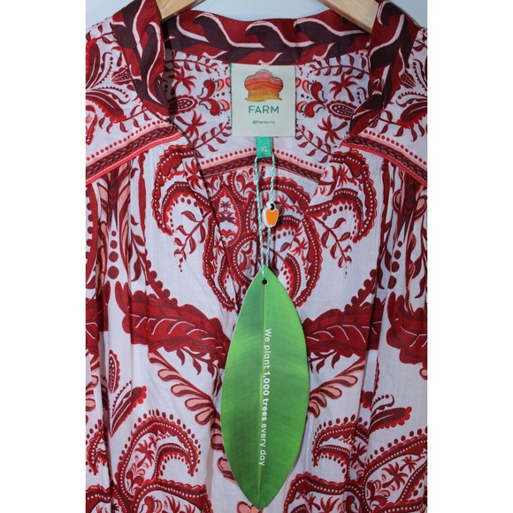 NWT Farm Rio Women's XL Tropical Cameo Off-White Maxi Dress $280 - Picture 4 of 11